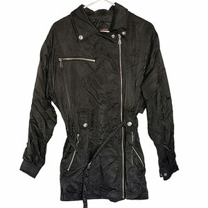 7118 * New York Classics Nylon Jacket Black Size M Vintage